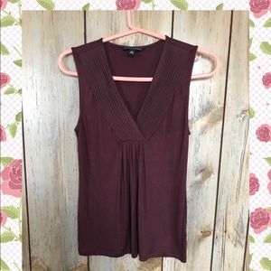Banana Republic Burgundy Sleeveless Top Sz XS